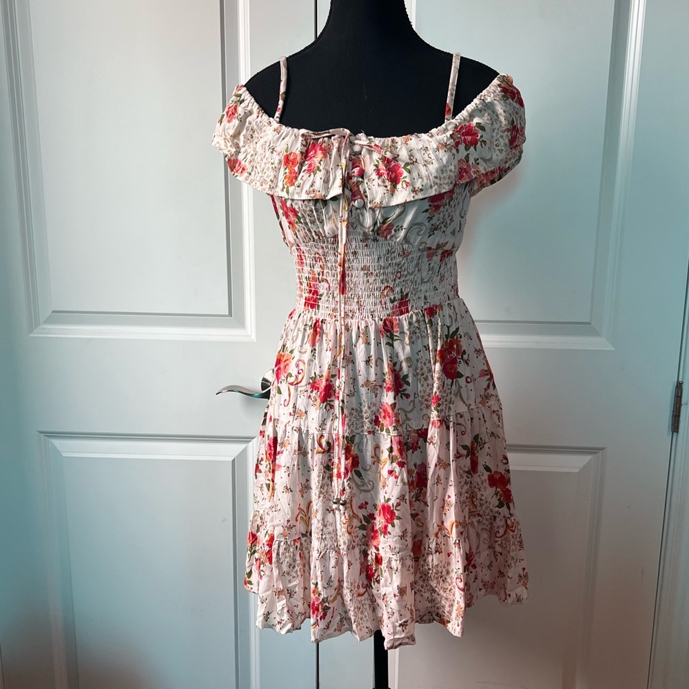Angie Floral Ruffle Mini Dress - Picture 2 of 4